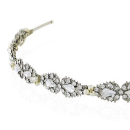 Angelica Headband - Silver - Ellen Hunter NYC - Luxury Bridal Jewelry