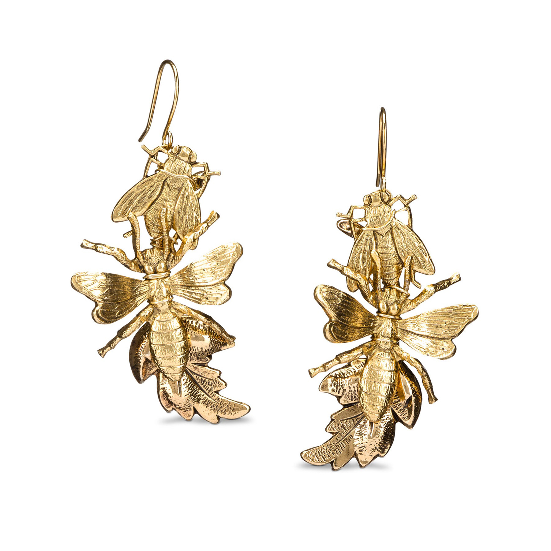 April Earrings - Gold - Ellen Hunter NYC - Luxury Bridal Jewelry