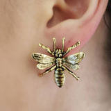 Bee Earrings - Gold - Ellen Hunter NYC - Luxury Bridal Jewelry