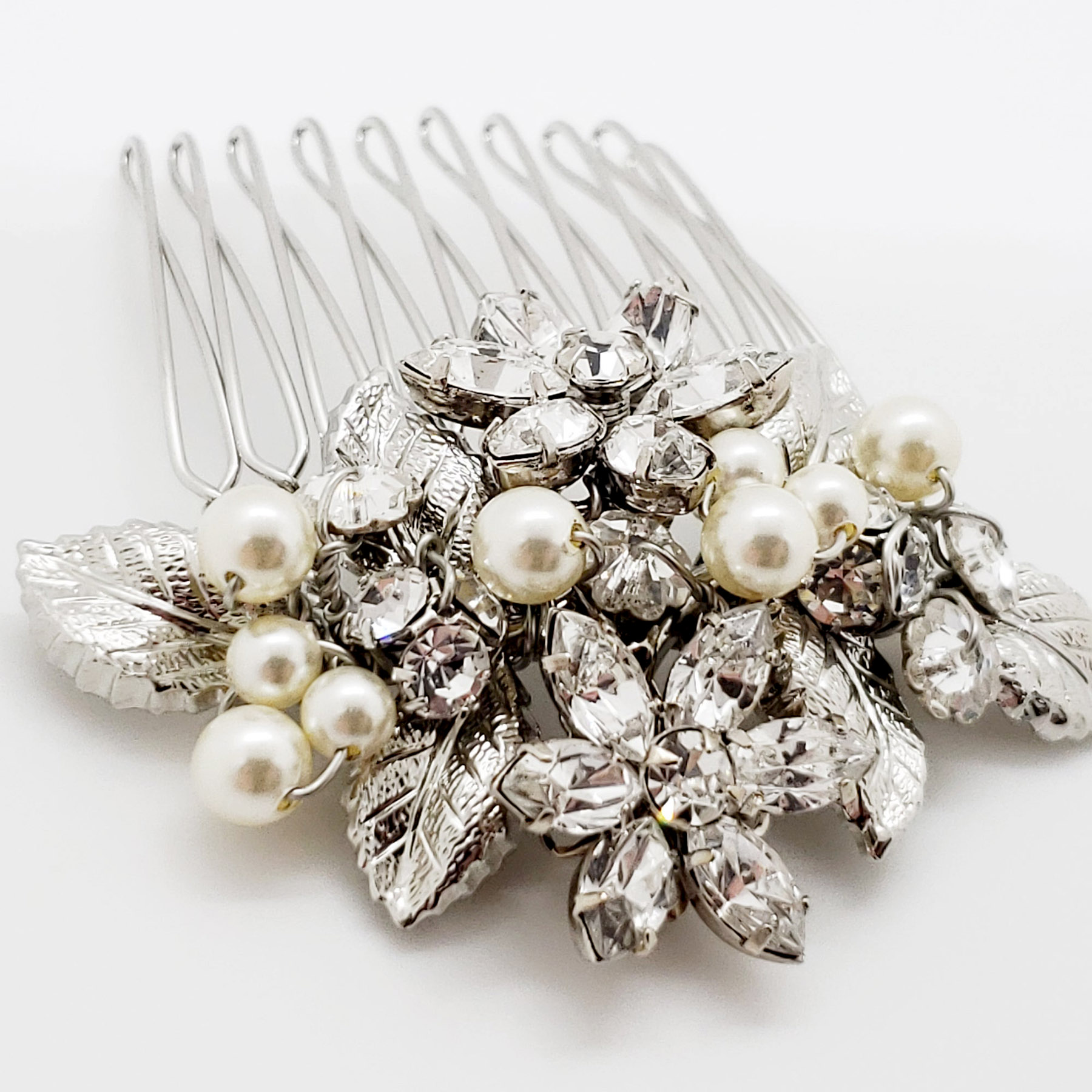 Carolyn Comb - Silver - Ellen Hunter NYC - Luxury Bridal Jewelry