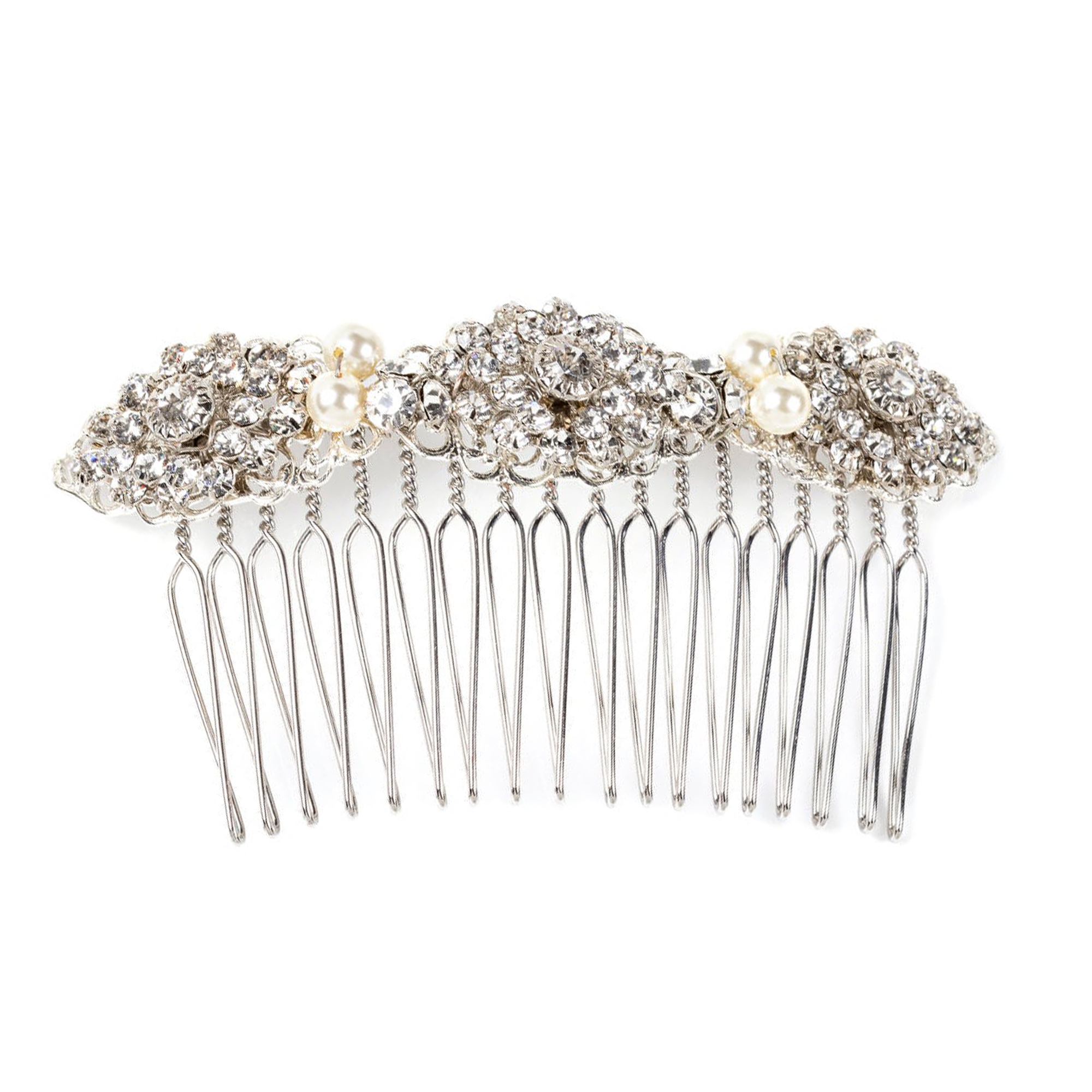Cinderella Comb - Silver - Ellen Hunter NYC - Luxury Bridal Jewelry