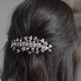 Jessie Comb - Silver - Ellen Hunter NYC - Luxury Bridal Jewelry