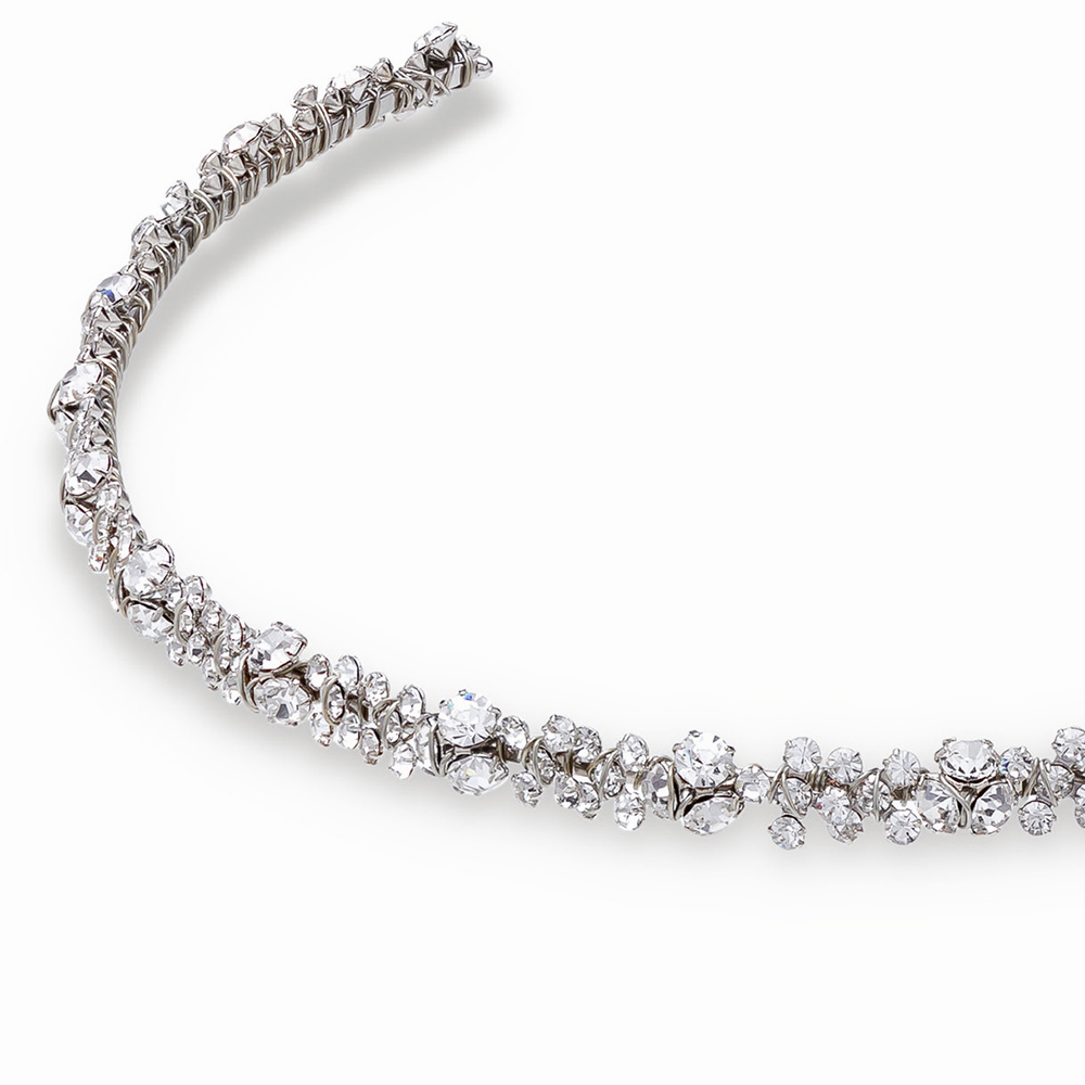 Nell Headband - Silver - Ellen Hunter NYC - Luxury Bridal Jewelry