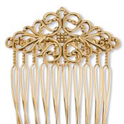 Olivia Brooch Comb - Gold - Ellen Hunter NYC - Luxury Bridal Jewelry