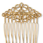 Olivia Brooch Comb - Gold - Ellen Hunter NYC - Luxury Bridal Jewelry