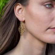 Olivia Earrings - Gold - Ellen Hunter NYC - Luxury Bridal Jewelry