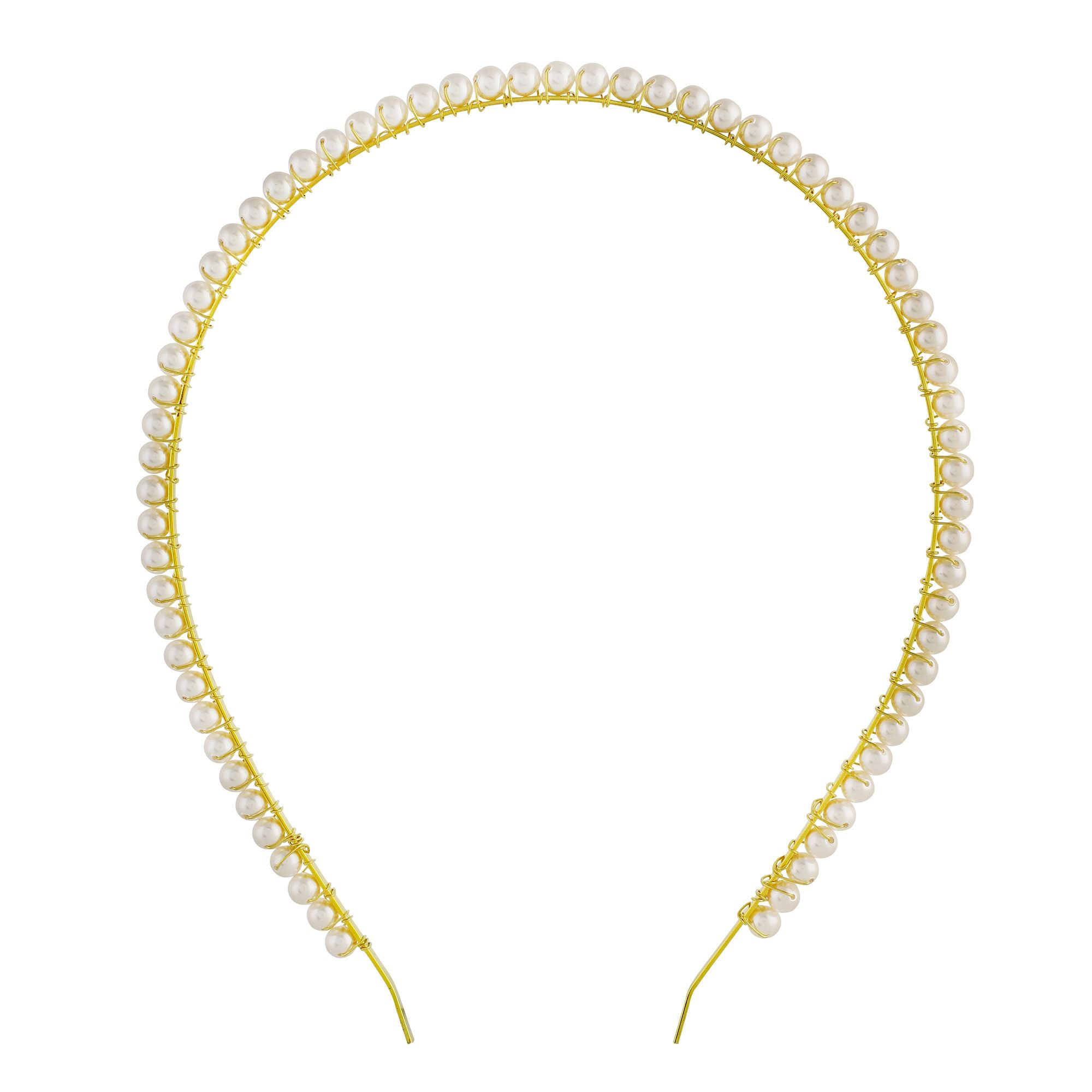 Pearl Headband - Gold - Ellen Hunter NYC - Luxury Bridal Jewelry