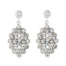 Penelope Earrings - Silver - Ellen Hunter NYC - Luxury Bridal Jewelry