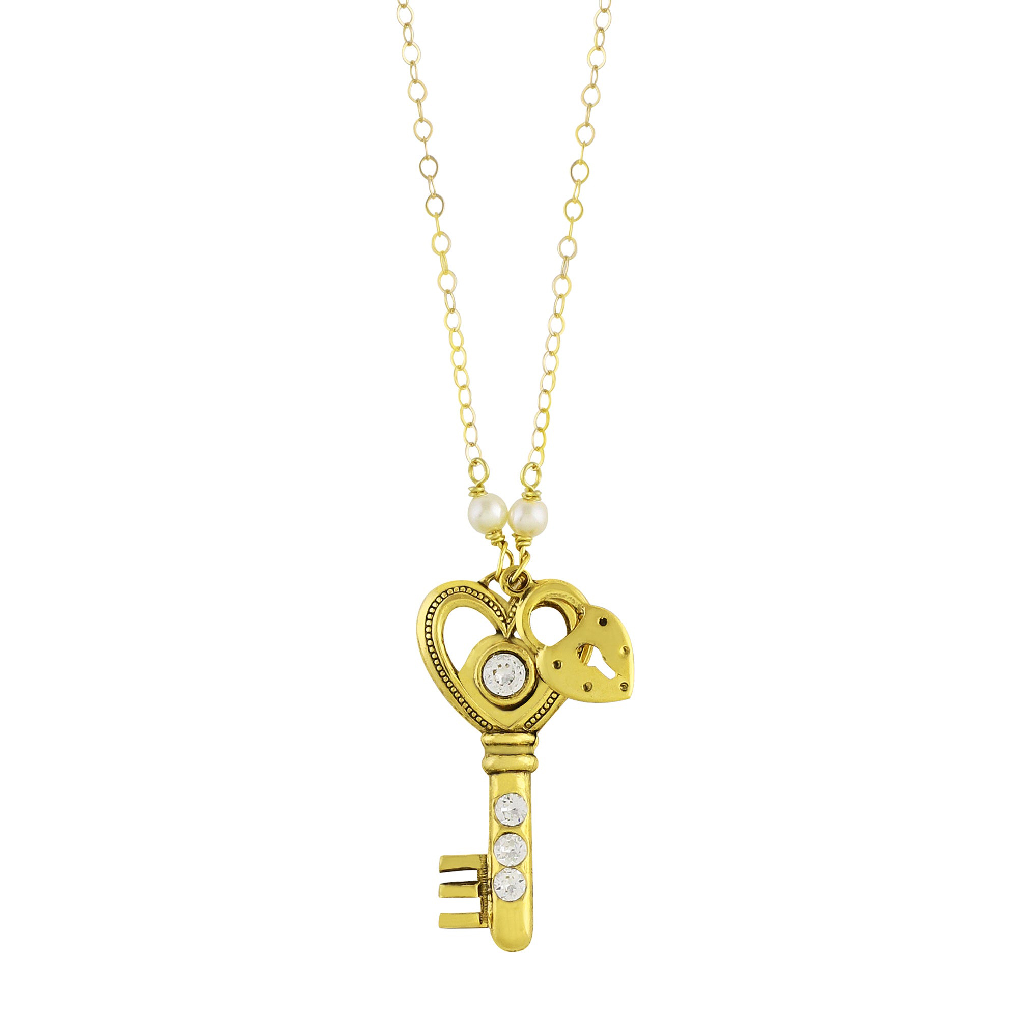 Secret Garden Necklace - Gold - Ellen Hunter NYC - Luxury Bridal Jewelry