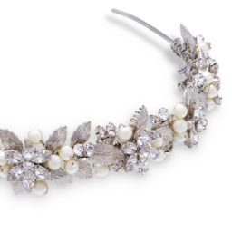 Silvia Headband - Silver - Ellen Hunter NYC - Luxury Bridal Jewelry