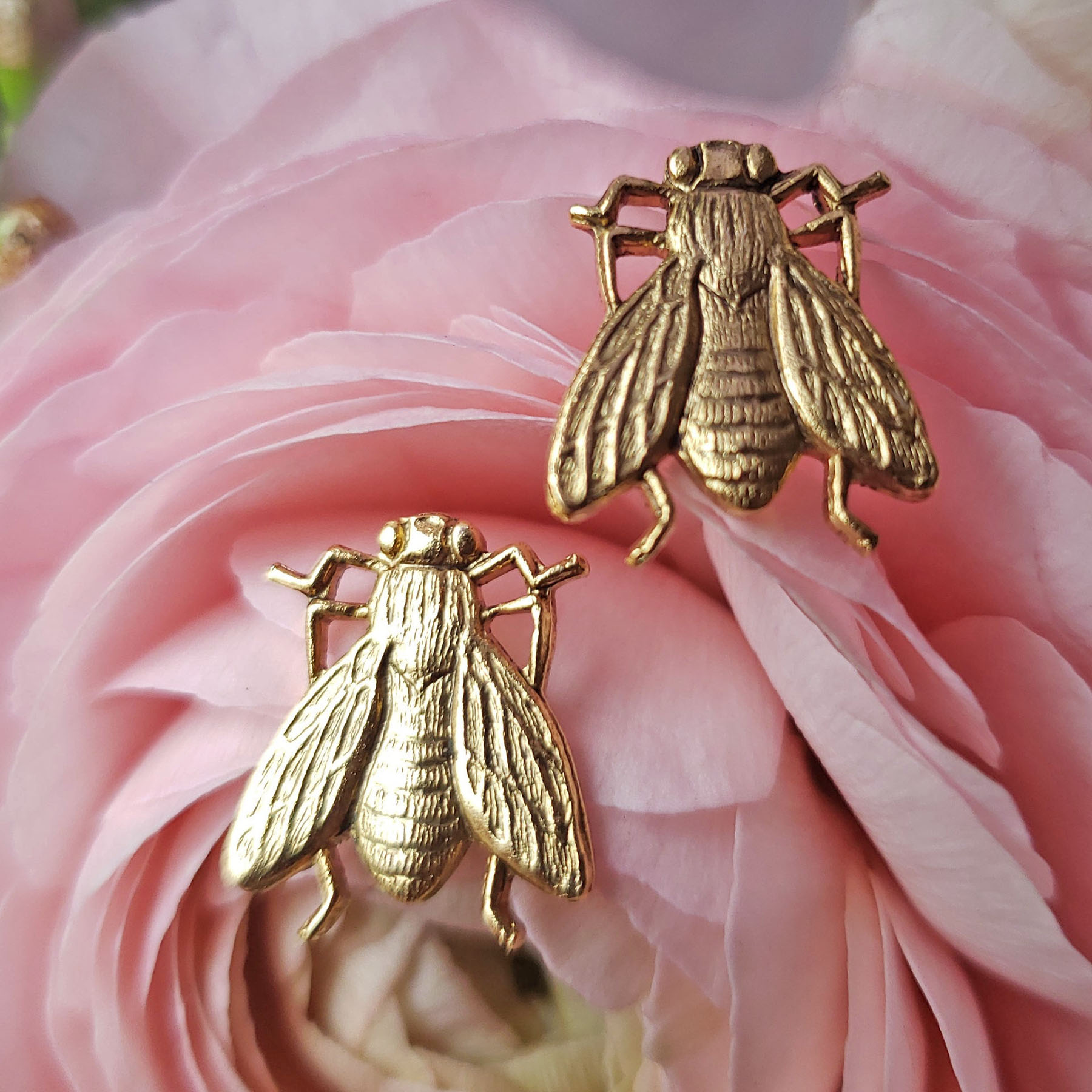 So Fly Earrings - Gold - Ellen Hunter NYC - Luxury Bridal Jewelry