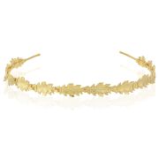 Thin Oak Headband - Gold - Ellen Hunter NYC - Luxury Bridal Jewelry