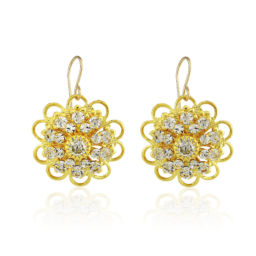 Tina Earrings - Gold - Ellen Hunter NYC - Luxury Bridal Jewelry