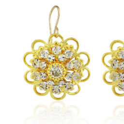 Tina Earrings - Gold - Ellen Hunter NYC - Luxury Bridal Jewelry