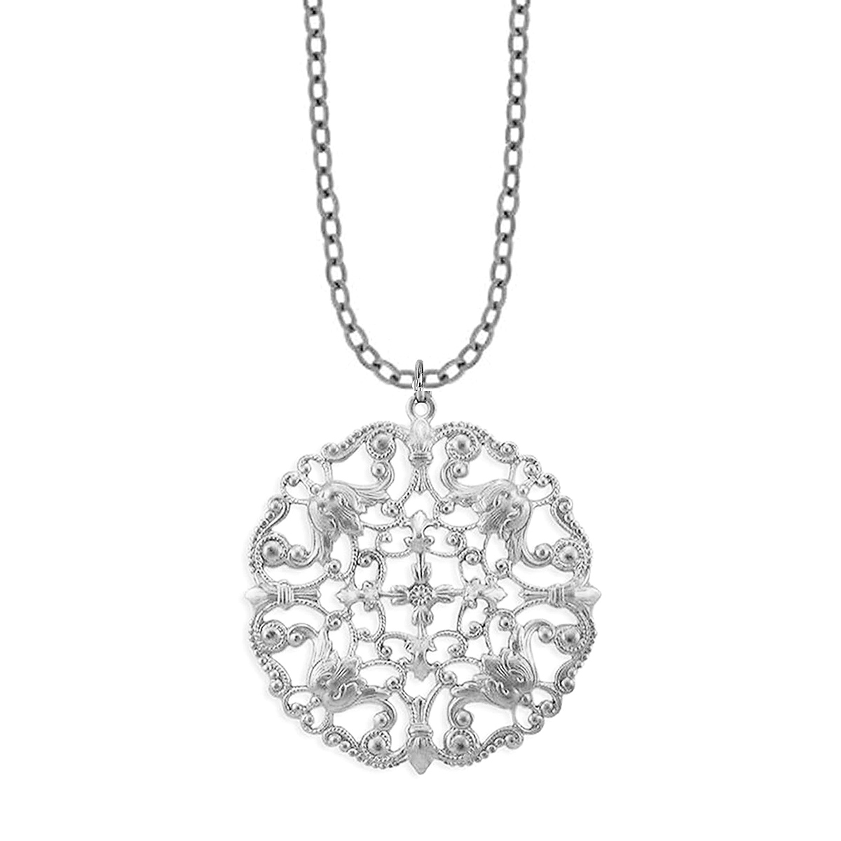 Bekah Necklace - Silver - Ellen Hunter NYC - Luxury Bridal Jewelry