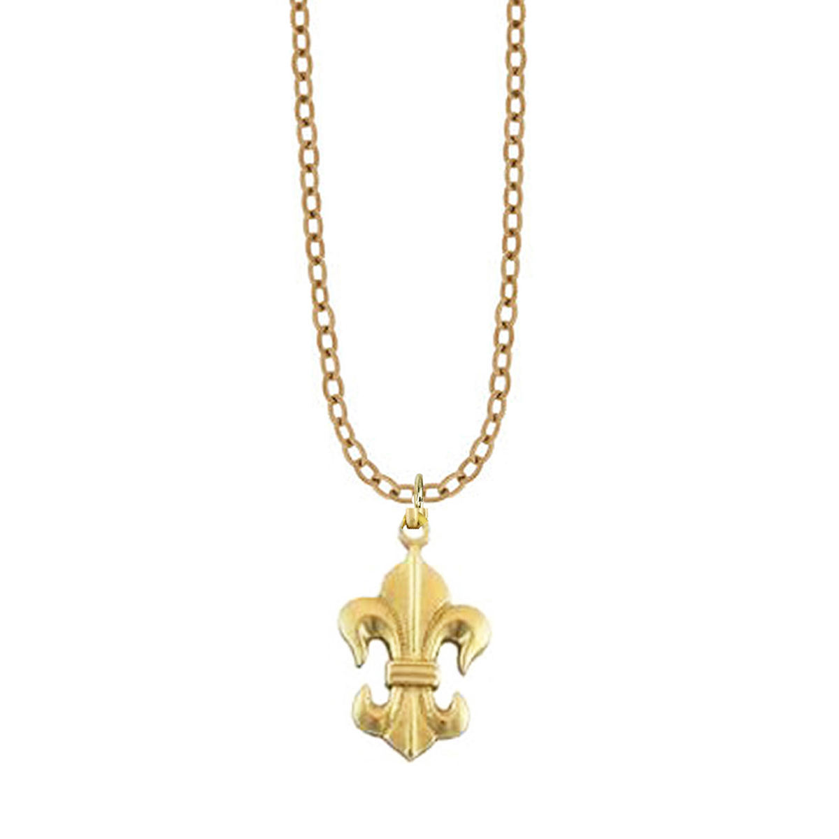 Fleur De Lis Necklace - Gold - Ellen Hunter NYC - Luxury Bridal Jewelry