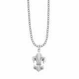 Fleur De Lis Necklace - Silver - Ellen Hunter NYC - Luxury Bridal Jewelry