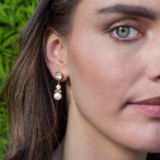 Amy Earrings - Silver - Ellen Hunter NYC - Luxury Bridal Jewelry