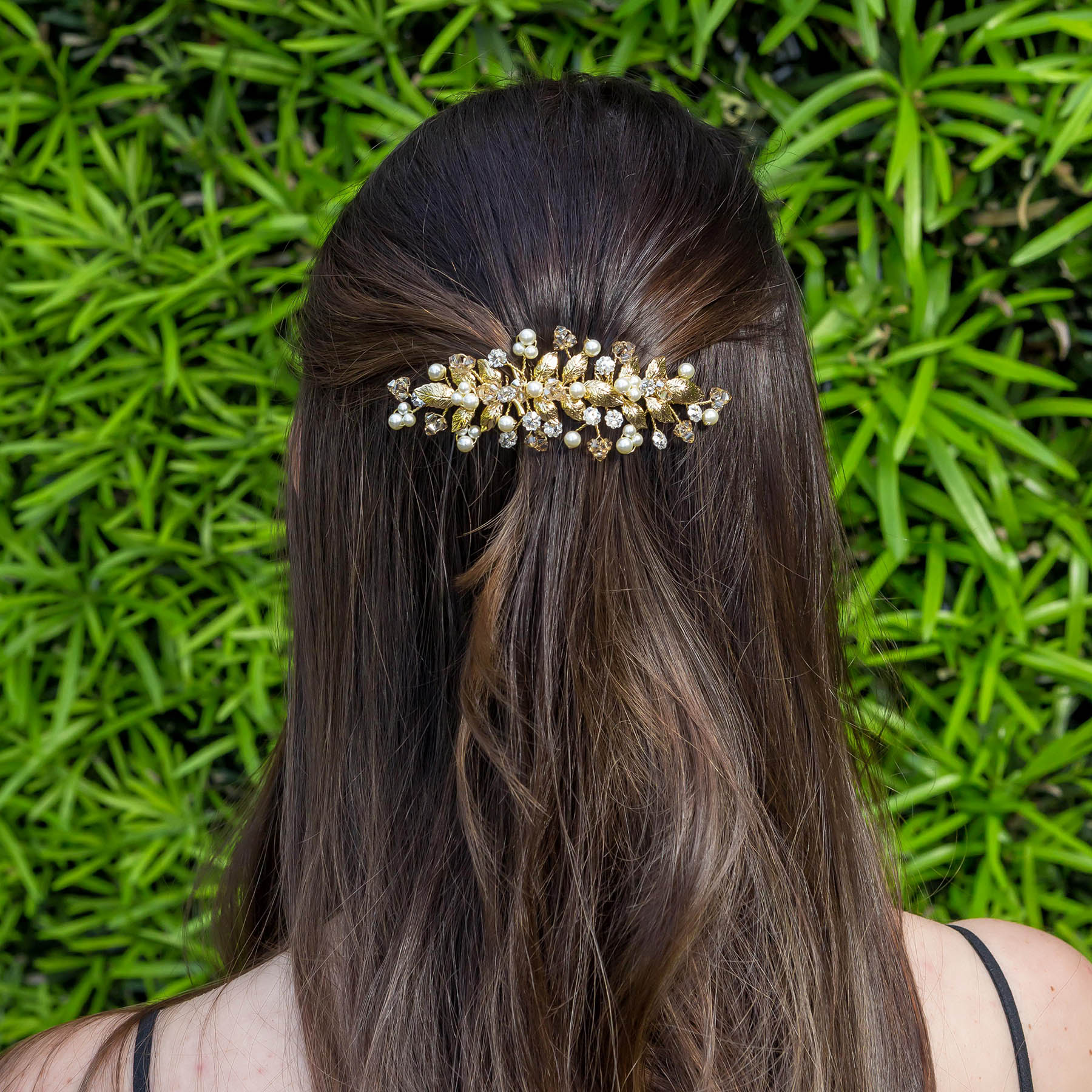 Briar Rose Comb - Gold - Ellen Hunter NYC - Luxury Bridal Jewelry