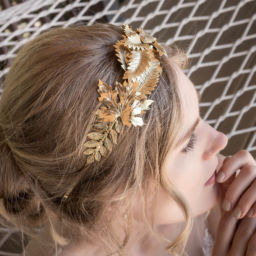 Cecelia Headband - Gold - Ellen Hunter NYC - Luxury Bridal Jewelry