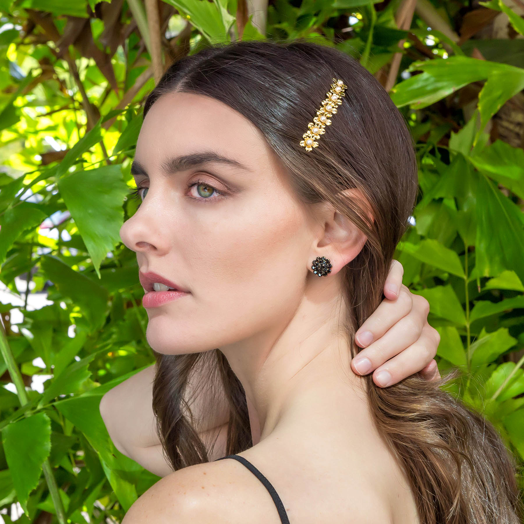 Daisy Comb - Gold - Ellen Hunter NYC - Luxury Bridal Jewelry