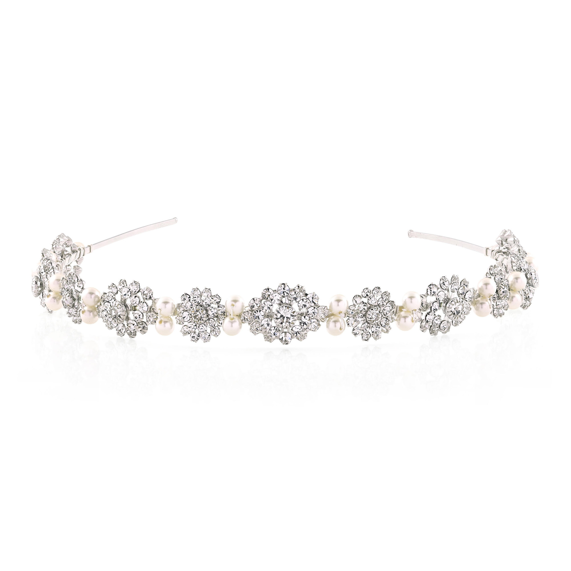 Kim Headband - Silver - Ellen Hunter NYC - Luxury Bridal Jewelry