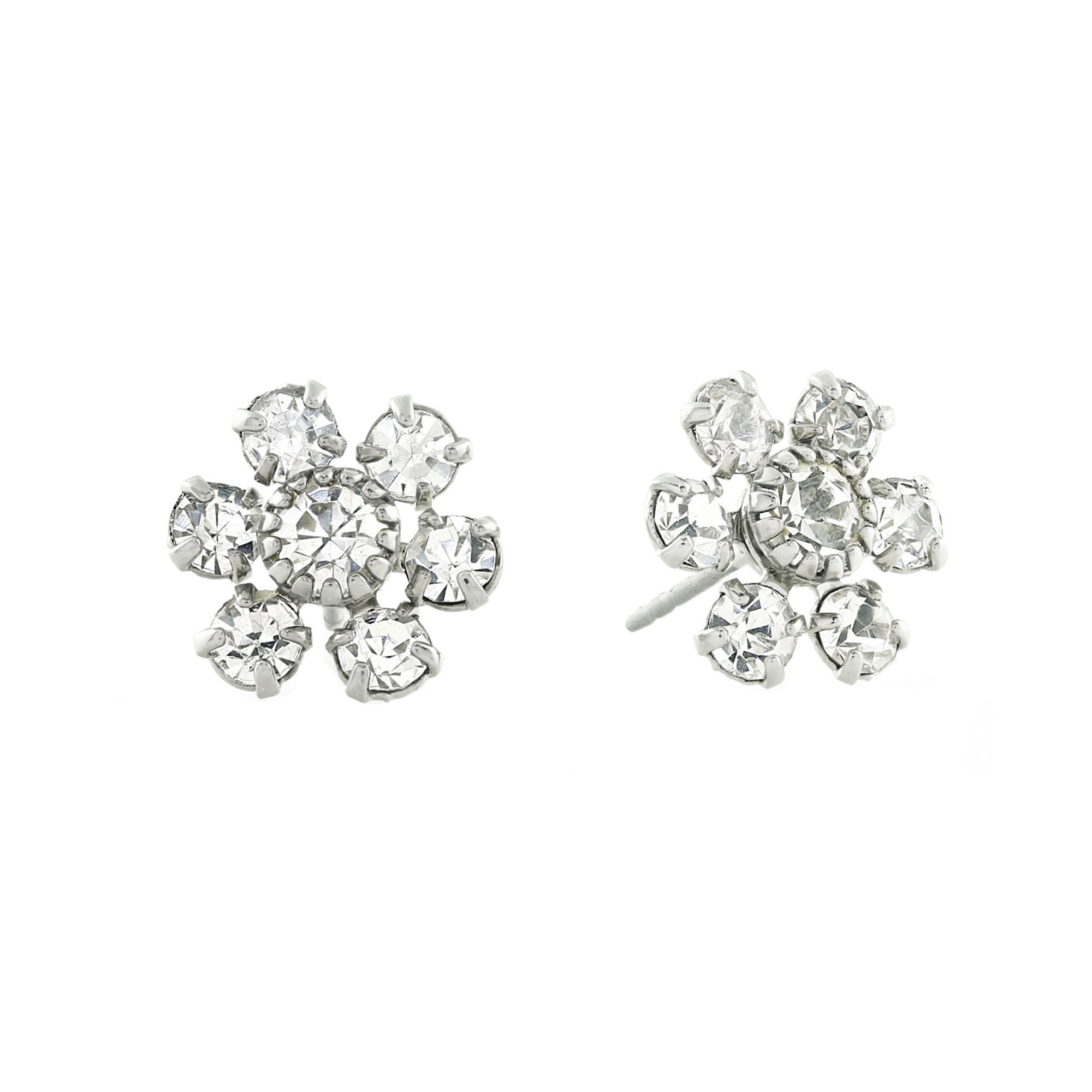 Megan Earrings - Silver - Ellen Hunter NYC - Luxury Bridal Jewelry
