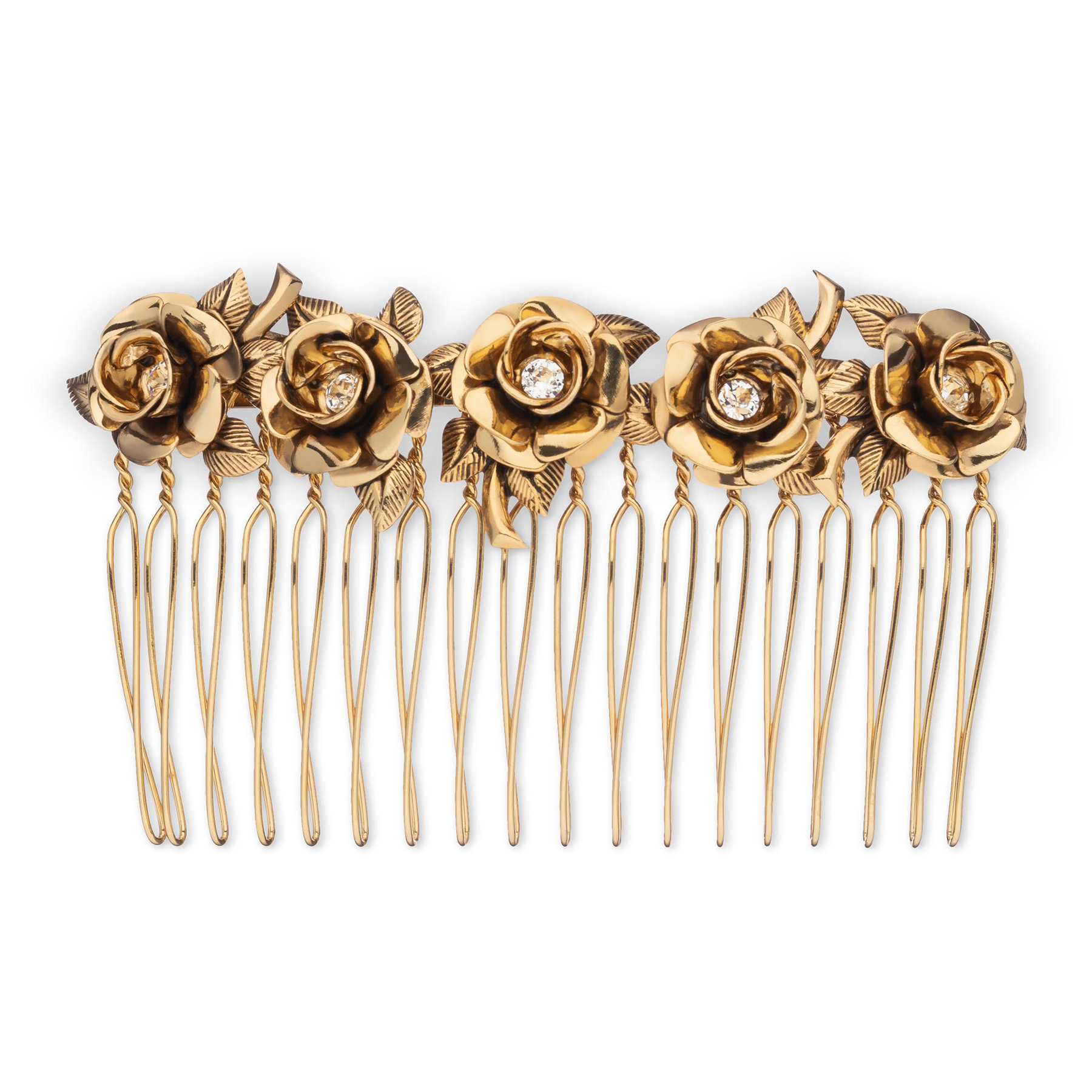 Petite Rose Comb - Gold - Ellen Hunter NYC - Luxury Bridal Jewelry
