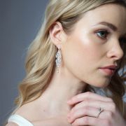 Tara Earrings - Silver - Ellen Hunter NYC - Luxury Bridal Jewelry