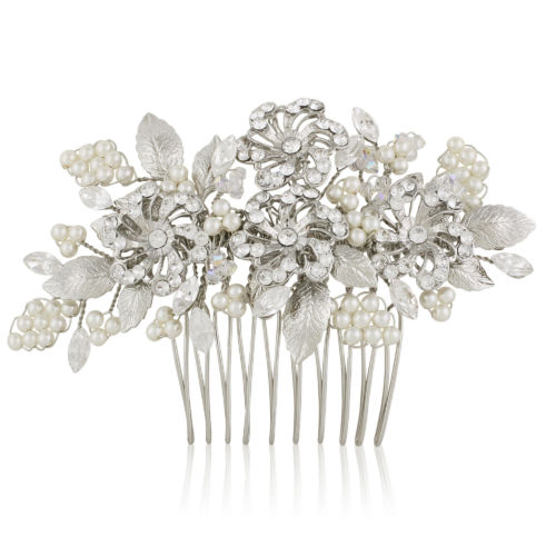 Jocelyn Comb - Silver - Ellen Hunter NYC - Luxury Bridal Jewelry