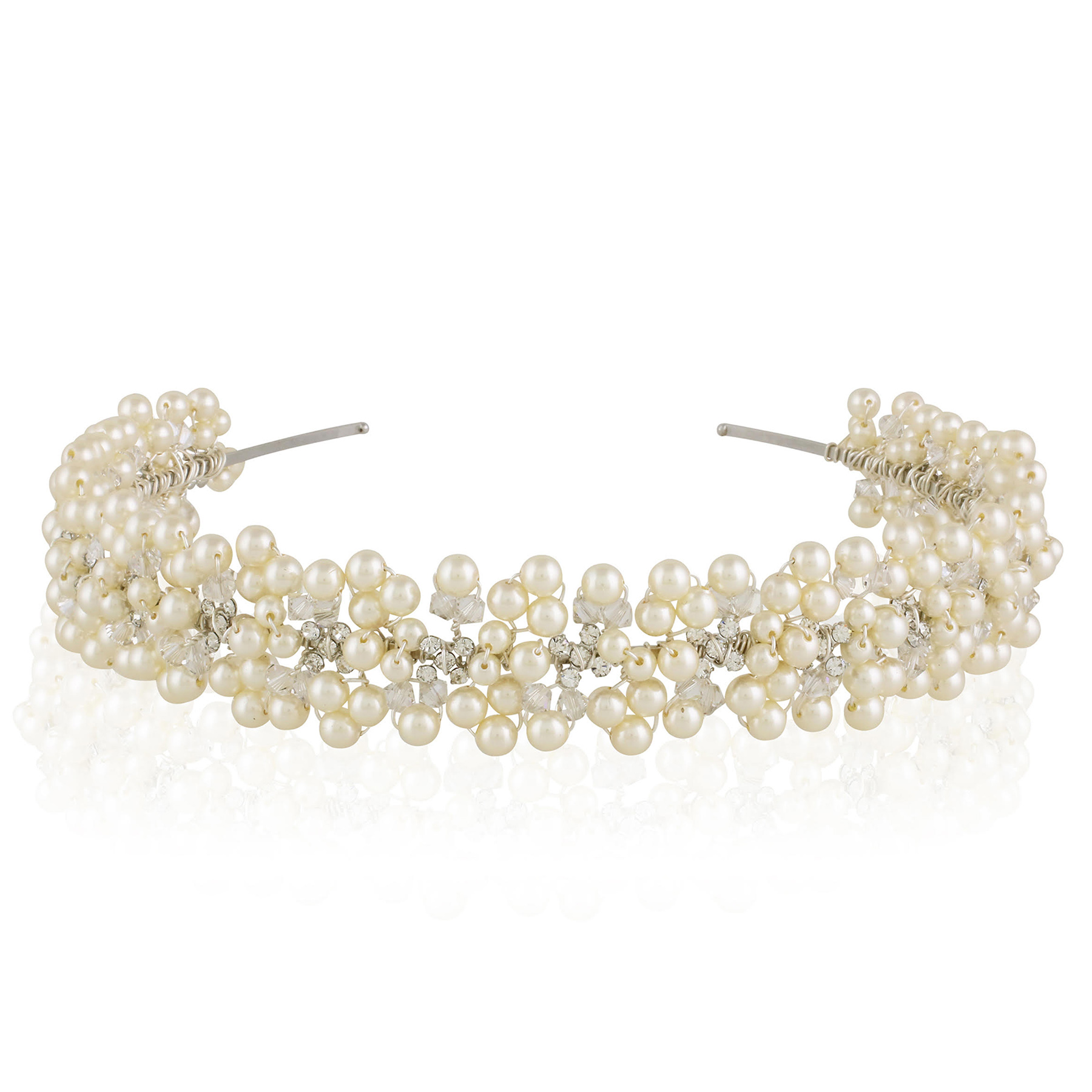 Mara Headband - Silver - Ellen Hunter NYC - Luxury Bridal Jewelry