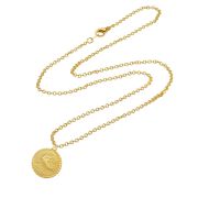 Aquarius Zodiac Necklace - Gold - Ellen Hunter NYC - Luxury Jewelry