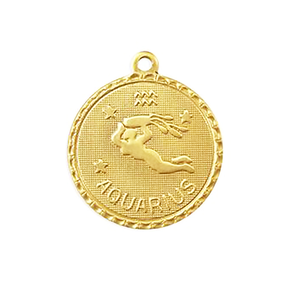 Aquarius Zodiac Necklace - Gold - Ellen Hunter NYC - Luxury Jewelry