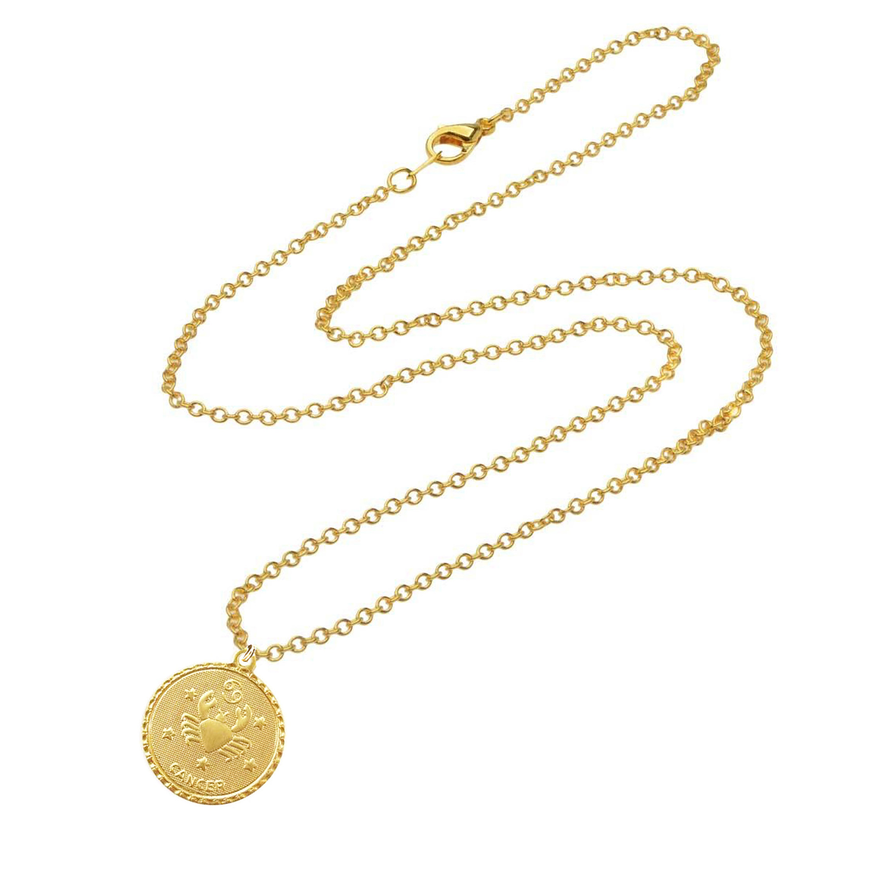 Cancer Zodiac Necklace - Gold - Ellen Hunter NYC - Luxury Jewelry