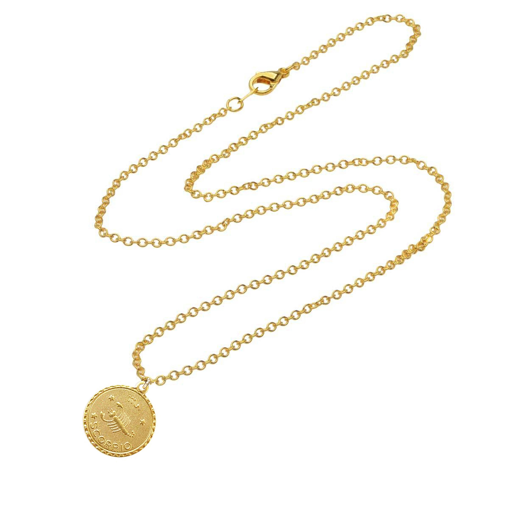 Scorpio Zodiac Necklace - Gold - Ellen Hunter NYC - Luxury Jewelry