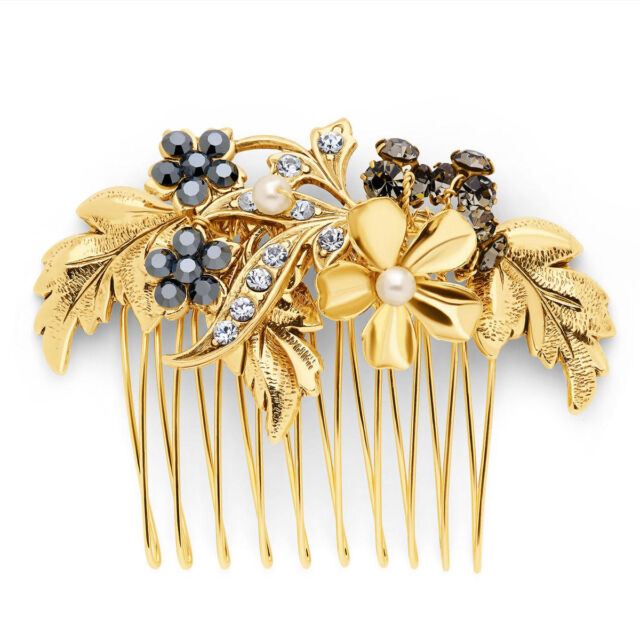 Ansley Comb - Gold - Ellen Hunter NYC - Luxury Bridal Jewelry