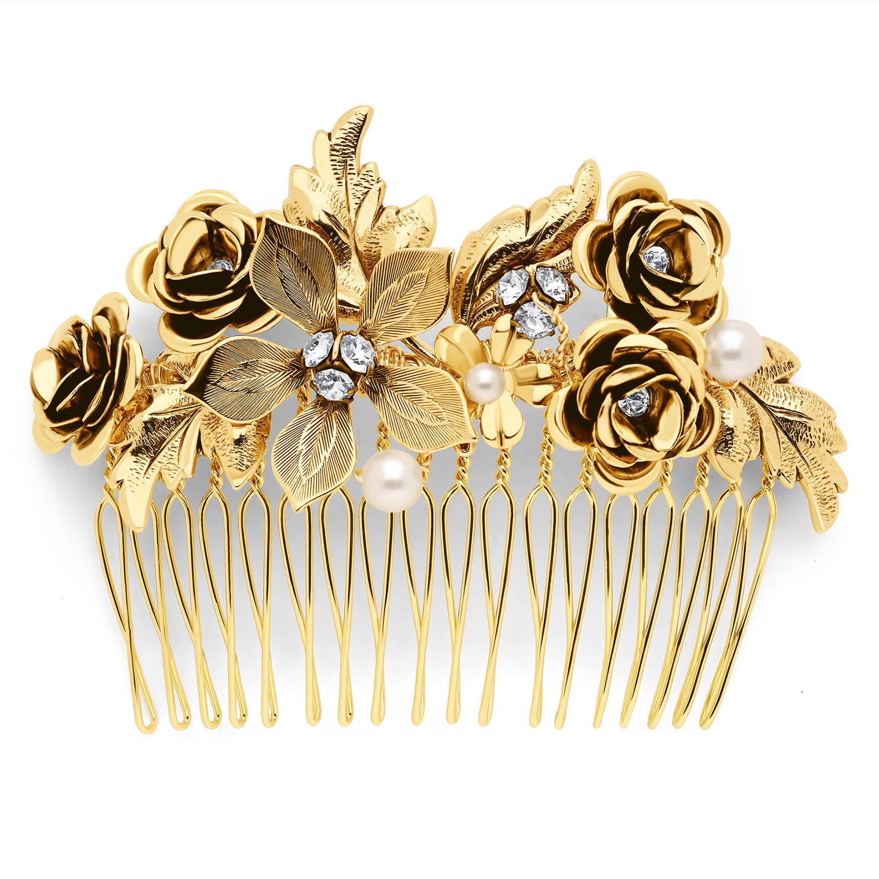 Aurora Comb - Gold - Ellen Hunter NYC - Luxury Bridal Jewelry
