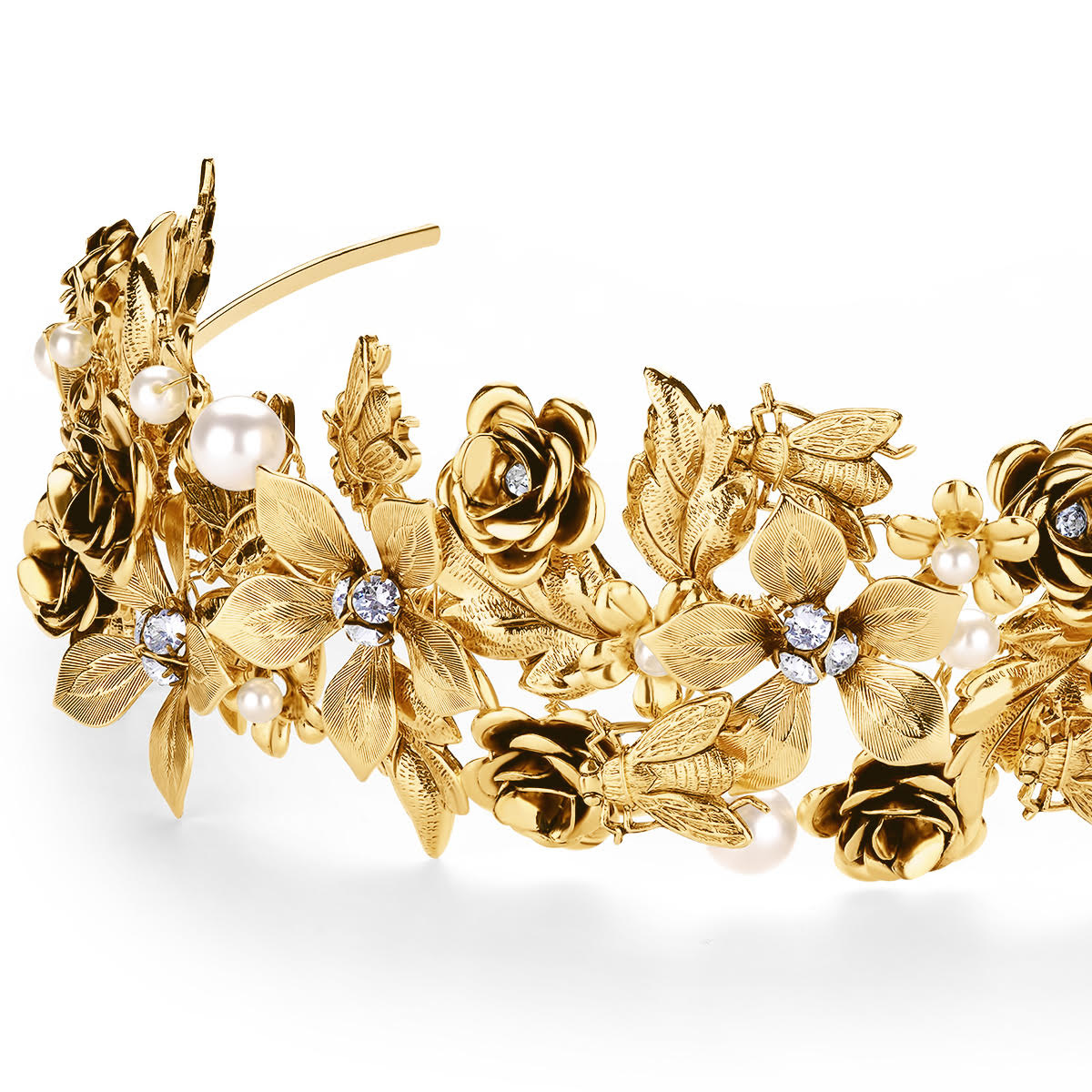 Aurora Headband - Gold - Ellen Hunter NYC - Luxury Bridal Jewelry