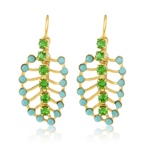 Dawn Earrings – Turquoise/ Fern Green