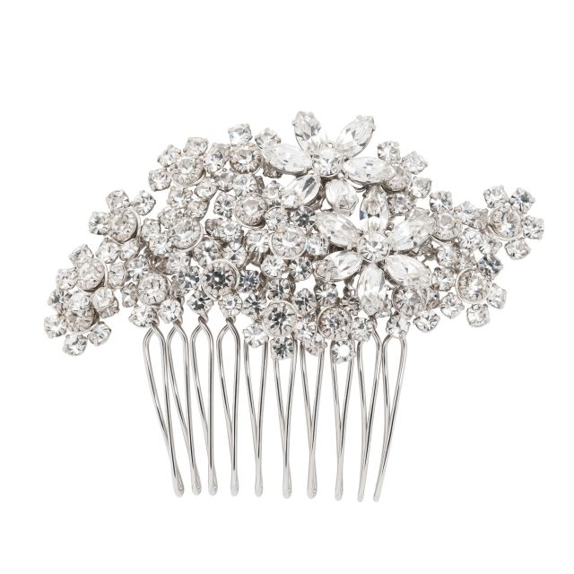 Ariella Comb - Silver - Ellen Hunter NYC - Luxury Bridal Jewelry