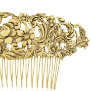 Amalfi Comb - Gold - Multi-colored - Ellen Hunter NYC - Luxury Bridal Jewelry