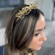 Nicky Headband - Gold - Ellen Hunter NYC - Luxury Bridal Jewelry