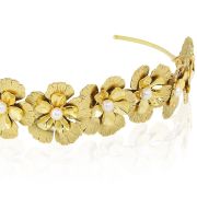 Taylor Headband - Gold - Ellen Hunter NYC - Luxury Bridal Jewelry