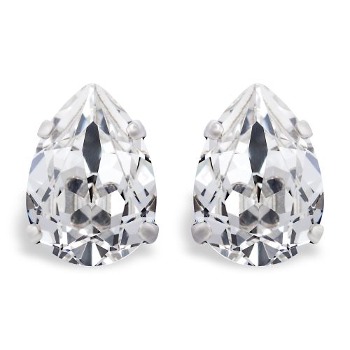 Perfect Pear Studs – Crystal