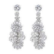 Christina Pear Earrings - Silver - Ellen Hunter NYC - Luxury Jewelry & Bridal Accessories