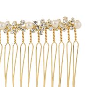 Nell Pearl Comb - Gold - Ellen Hunter NYC - Luxury Hair Accessories & Bridal Jewelry