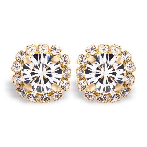 Florence Earrings – Gold Crystal