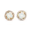 Florence Earrings – White Opal